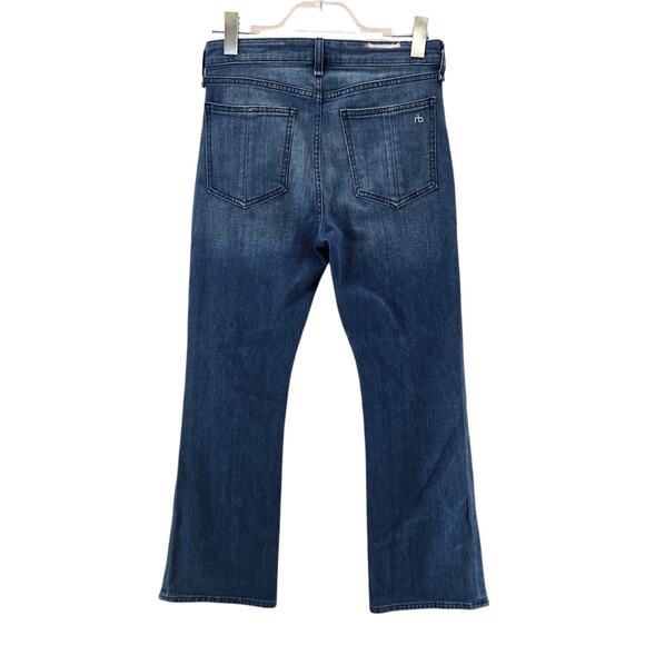 Rag & Bone Jeans Womens 27 Nina High Rise Ankle Flare Poppy Designer Cropped - Picture 3 of 11